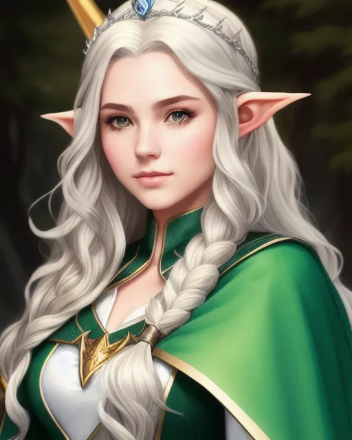 Female high Elf wizard 2 - AI Photo Generator - starryai