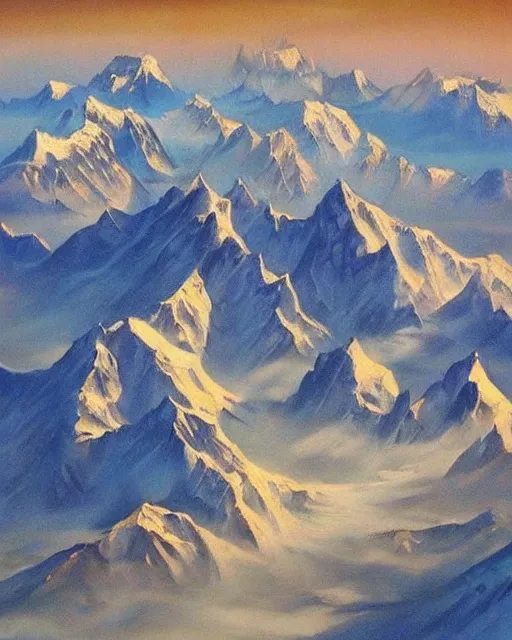 Himalayan mountains forever, sky, - Free AI Photo Generator - starryai