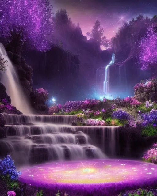 A Celestial Fantasy Forest - Free AI Photo Generator - starryai