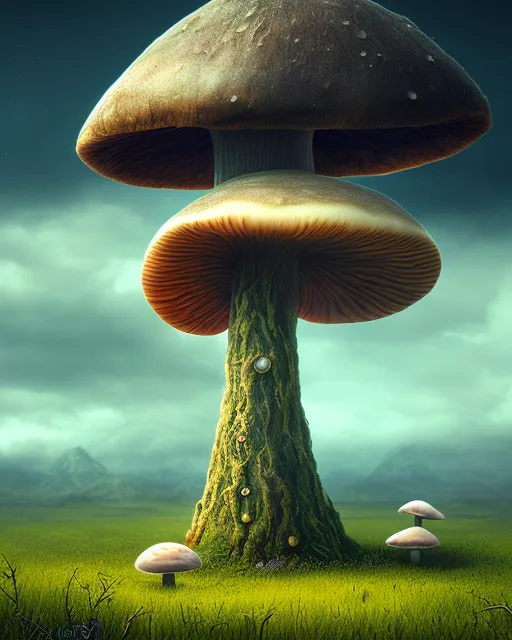 Shroomic landscape - Free AI Photo Generator - starryai