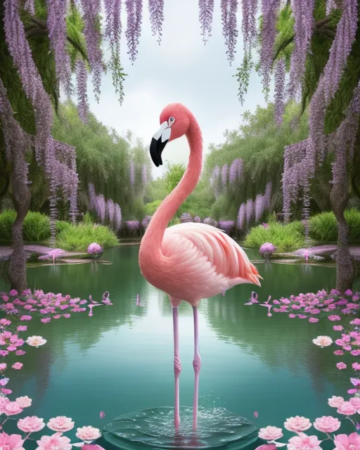 Beautiful Pink Flamingo