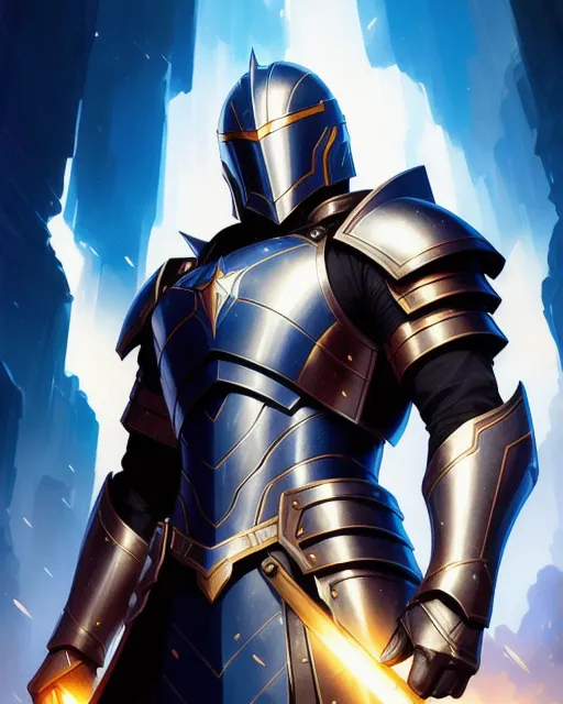 (Male Armored Knight) ultra-high - Free AI Photo Generator - starryai