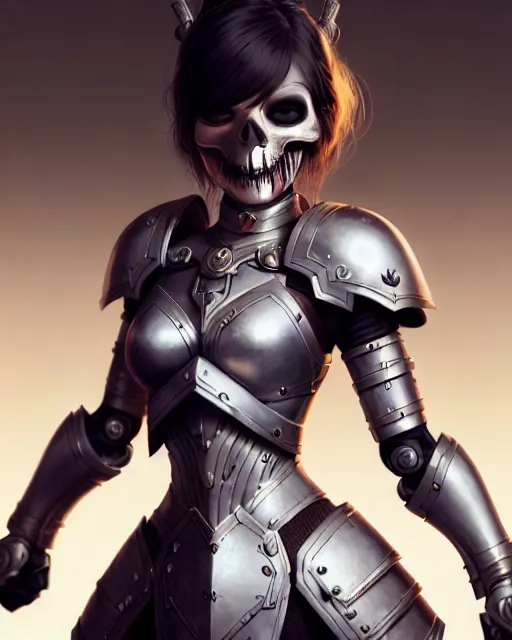 Skull girls fight till death, dress, - AI Photo Generator - starryai