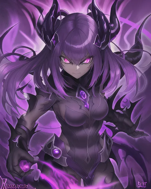 Anime Girl With Horns And Fire Surrounds Background, Demon Anime Picture,  Demon, Art Background Image And Wallpaper for Free Download