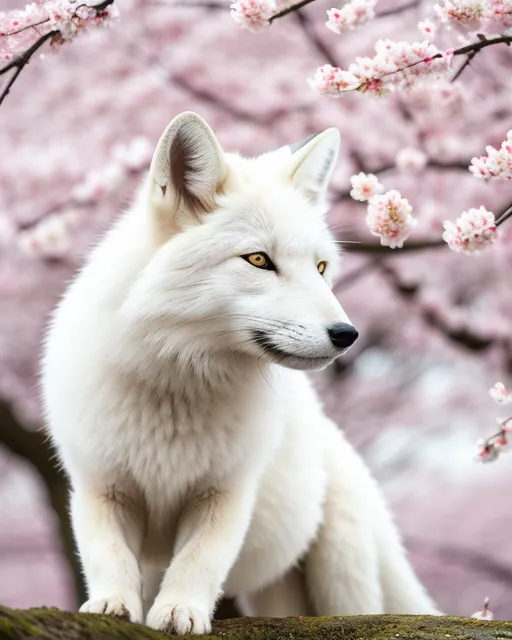 beautiful white fox