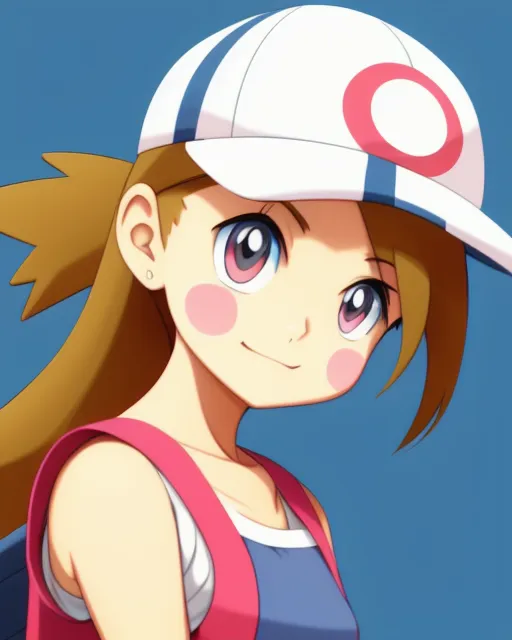 pokemon girl , cartoon ,portrait - AI Photo Generator - starryai