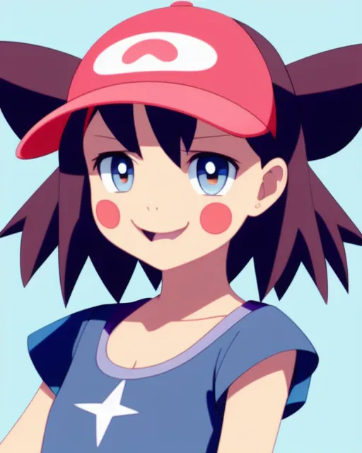 pokemon girl , cartoon ,portrait - AI Photo Generator - starryai