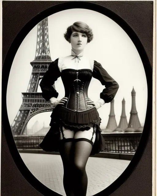 Eiffel Tower Girl. - AI Photo Generator - starryai