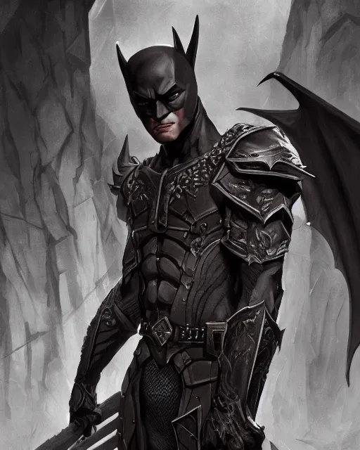 Bat Man, beautiful d&amp;d character dark - AI Photo Generator - starryai