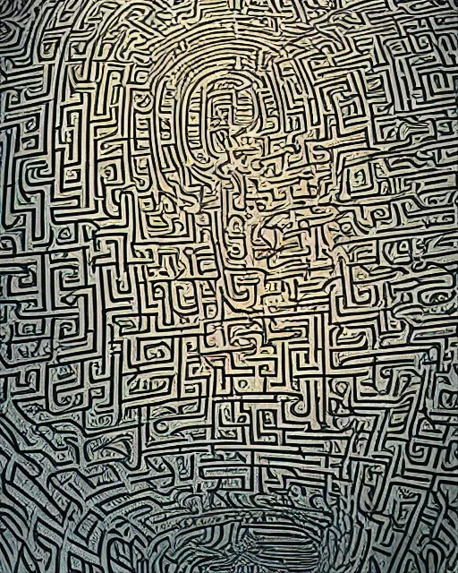 Endless maze, fantasy art, hyper detailed, hyperrealism