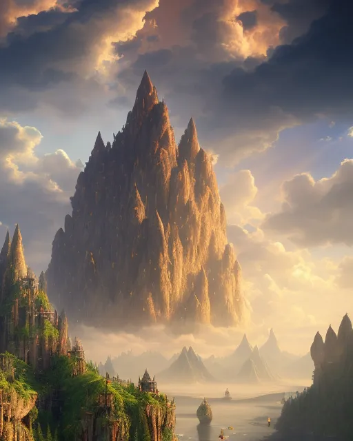 Mountain Kingdoms - Free AI Photo Generator - starryai
