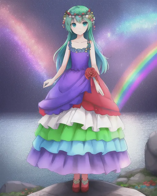 Rainbow girl - Free AI Photo Generator - starryai