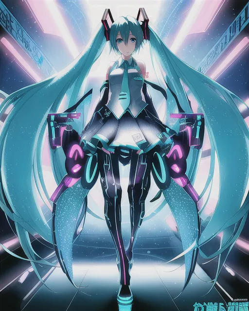 Anime art very beautiful Hatsune miku - AI Photo Generator - starryai