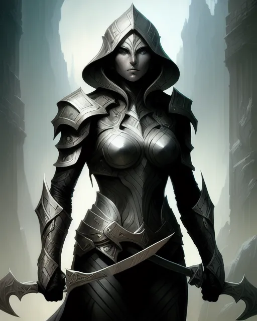 infinity blade concept art, female armor