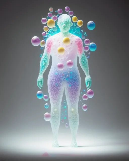 Human Made of Bubbles - starryai