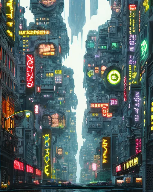 Cyberpunk Street Photography in Futuristic City, AI Art Generator