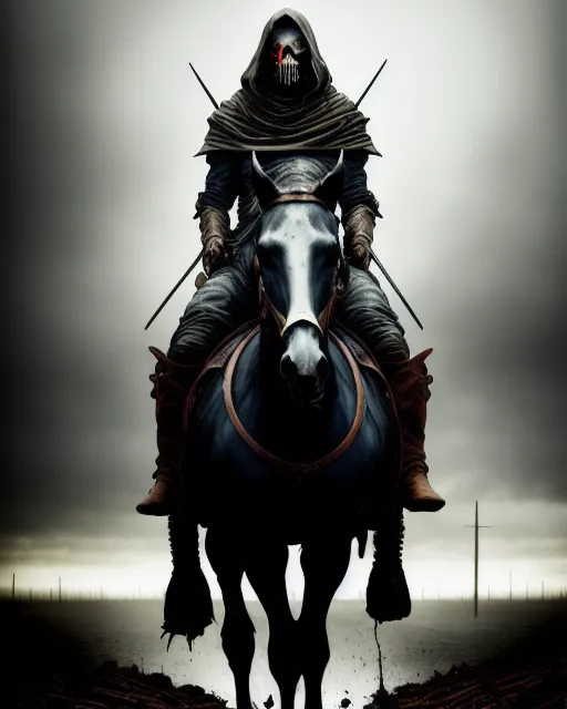 Pestilence Rider APOCALYPSE...Pestilence deadly , - Free AI Photo Generator - starryai