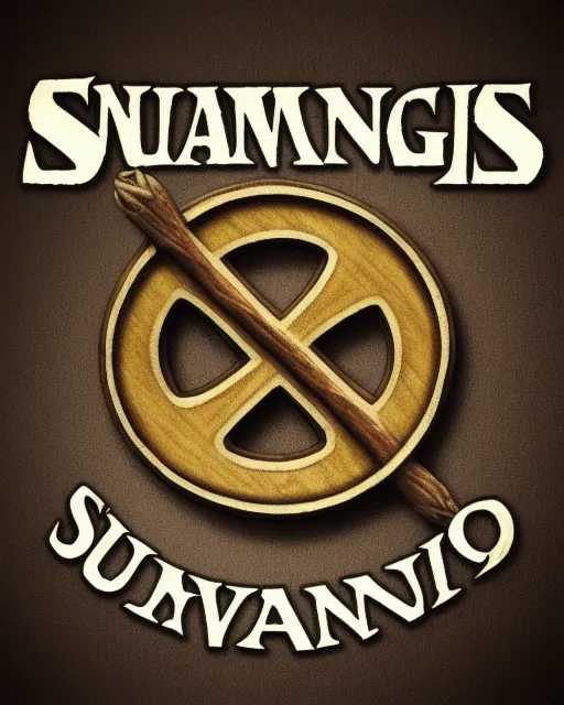 “Swampynuts” as a logo in Viking style writing