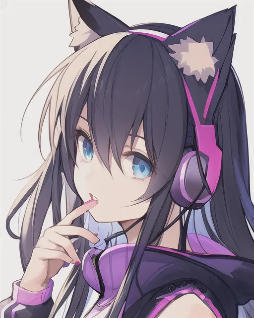 prompthunt a cute anime girl wearing headphones sitting on a cloud  relaxing misty glows digital art hazy foggy ambient lighting 8 k  neon synthwave