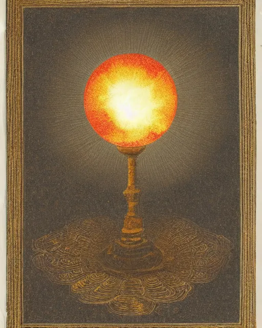 Flaming orb, centered - AI Photo Generator - starryai