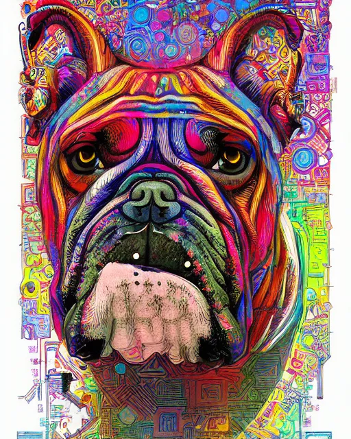 Bulldog Coding Bulldog binary code, revolution, - Free AI Photo Generator - starryai