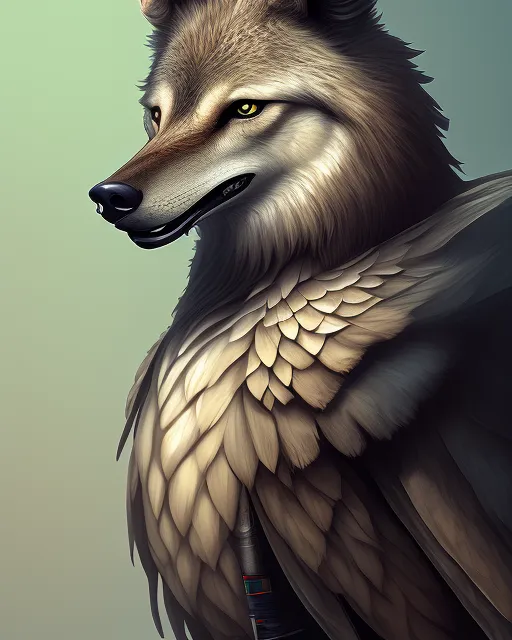 Winged wolf - AI Photo Generator - starryai