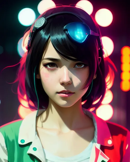 Cyberpunk girl - AI Photo Generator - starryai