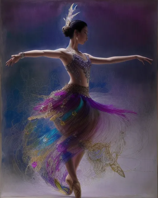 AI generated Soft dance on breeze whisper, spring photography