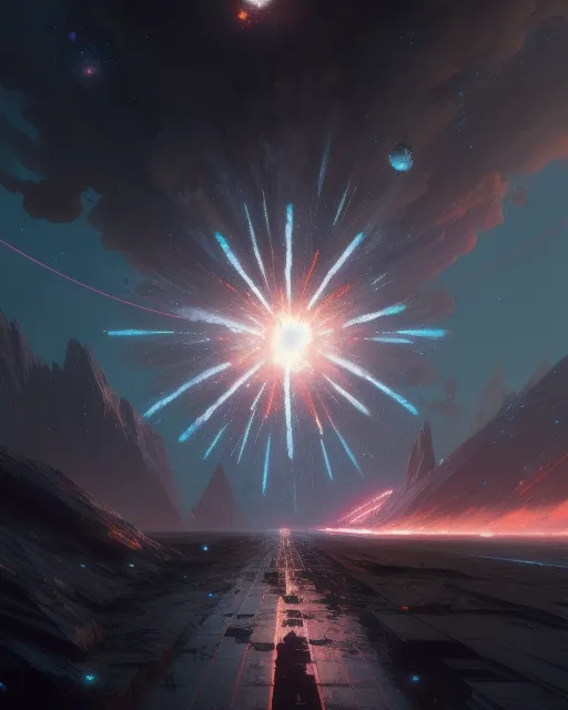 Cosmic explosion - Free AI Photo Generator - starryai