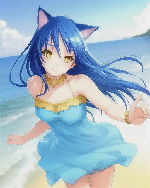 blue anime dresses