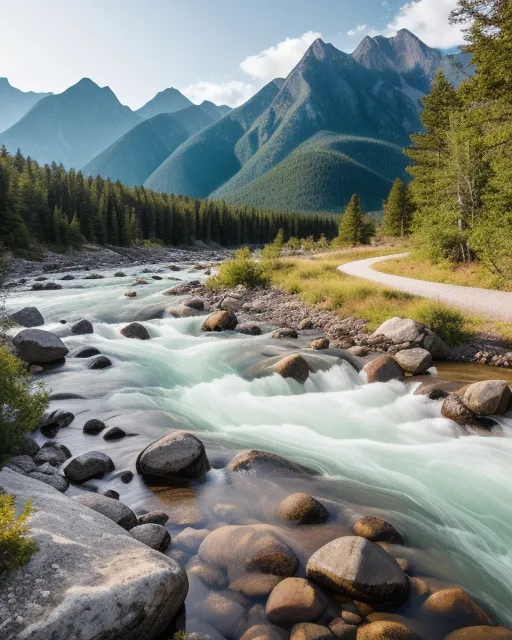 Create a landscape featuring a - Free AI Photo Generator - starryai