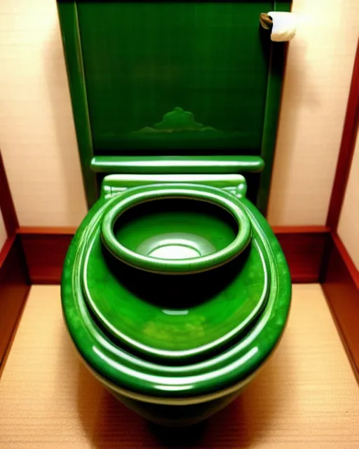 Ornate Jade toilet, Japanese style