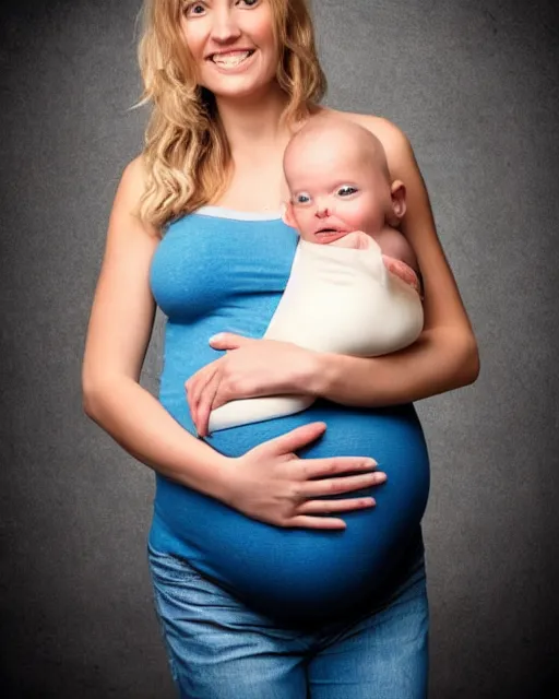 I vision pregnant women , towards their 8 month, before baby arrives growing a third arm, to help with the new baby..can you show me what that would look like ?