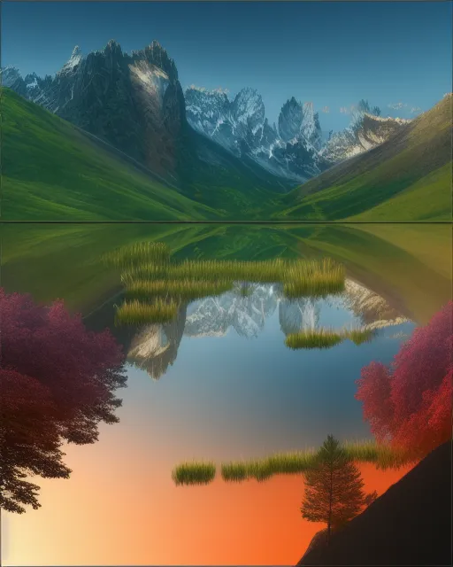 Beautiful landscape,start image - Free AI Photo Generator - starryai