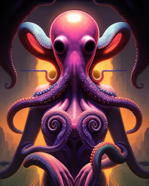 Mutant Octopus - AI Photo Generator - starryai