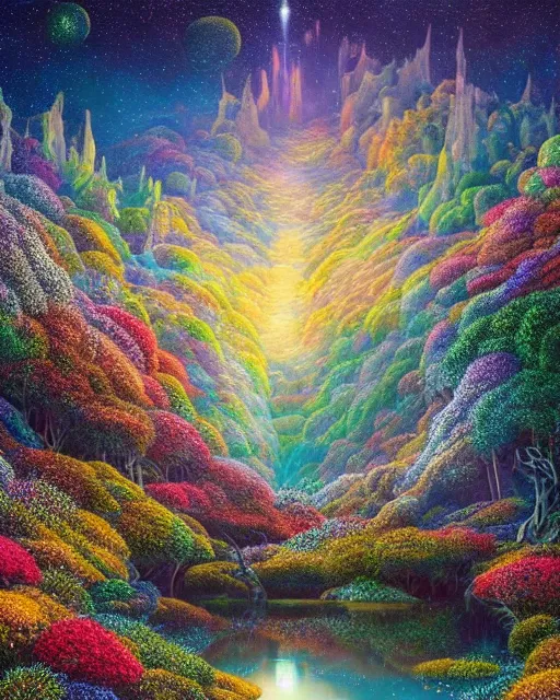 Colorful Forest made stars dust - Free AI Photo Generator - starryai