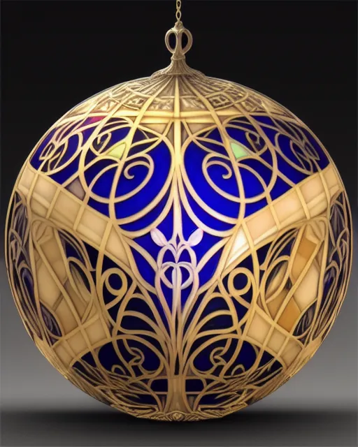 Stained class ball, art nouveau