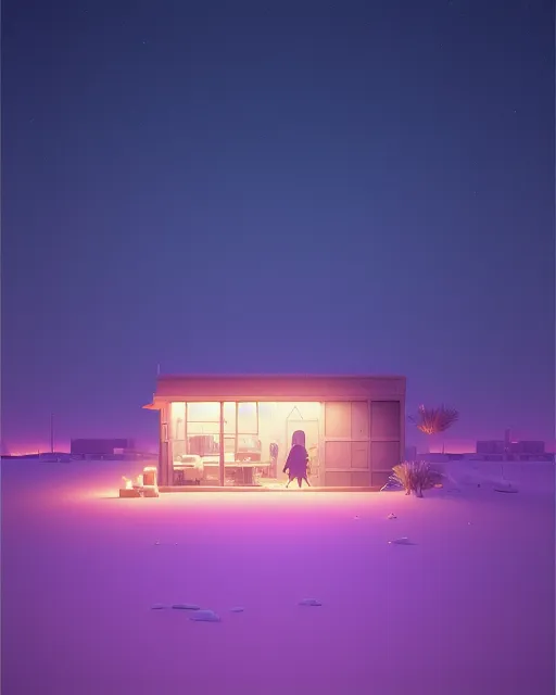 outside in the winter Dark, high contrast, crystal siwa oasis, Low level, rendered by Beeple, Makoto Shinkai, syd meade, simon stålenhag, synthwave style, digital art, unreal engine, WLOP, trending on artstation, 4K UHD image, octane render