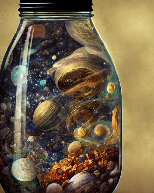 universe a jar, hyper detailed, art, - AI Photo Generator - starryai