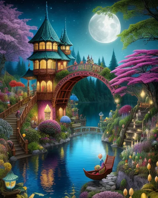 Vibrant Fantasy Garden Alexander - Free AI Photo Generator - starryai