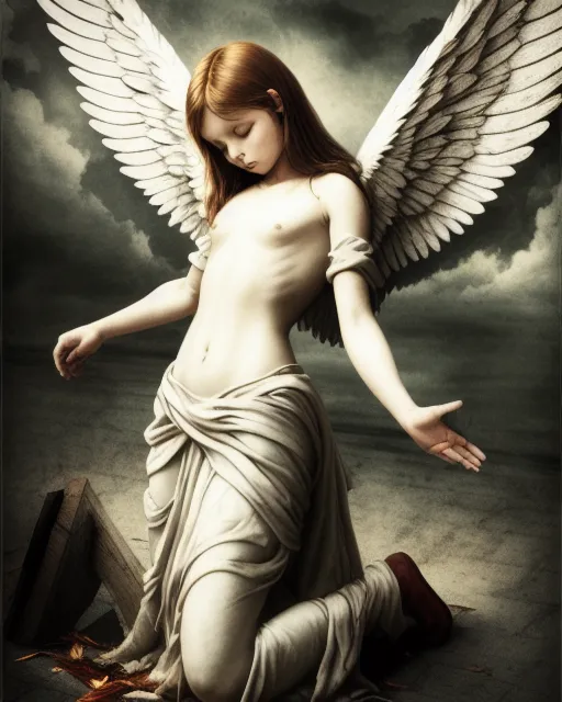 Fallen Angel - AI Photo Generator - starryai