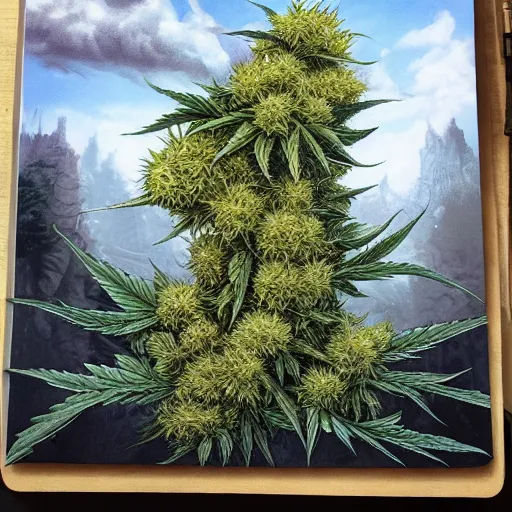 Big weed, fantasy art, hyper detailed