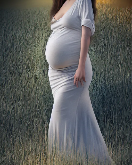 A Stunningly Gorgeous Woman Pregnant Ai Photo Generator Starryai