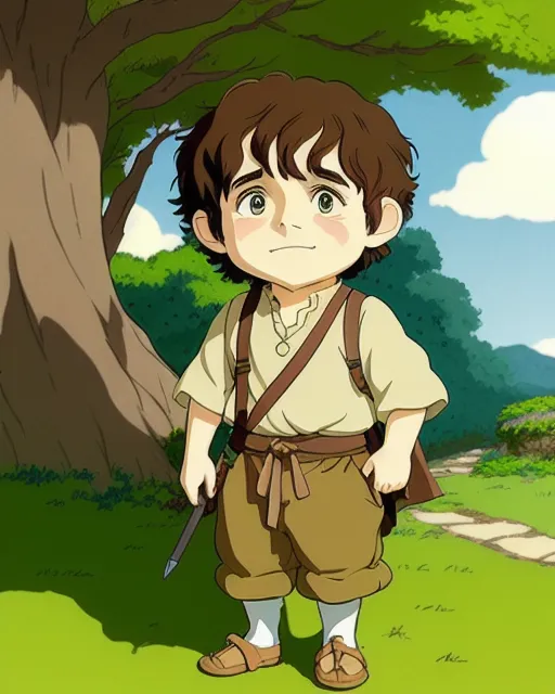 Studio Ghibli style Frodo hobbit - starryai