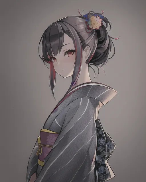 Girl wearing a kimono