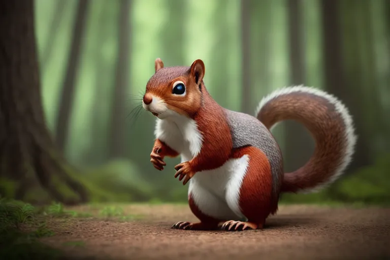 Squirrel Rambo Photorealistic Full Body Badass - Free AI Photo Generator - starryai