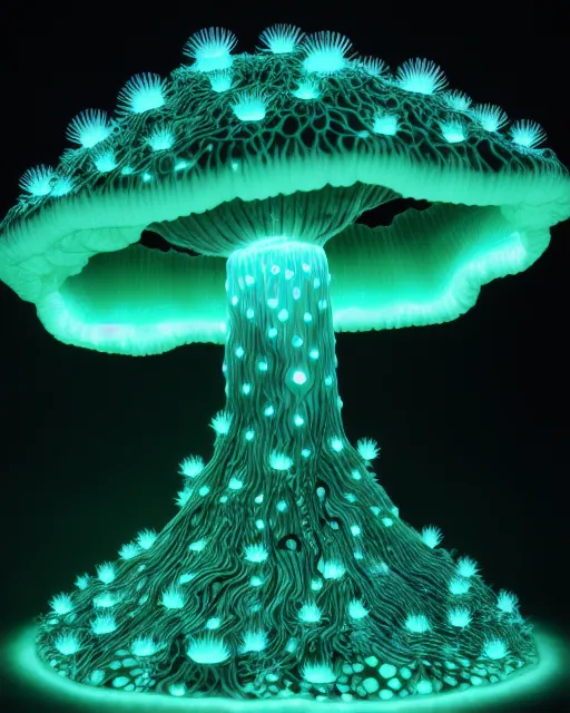 Bioluminescent fungal hivemind