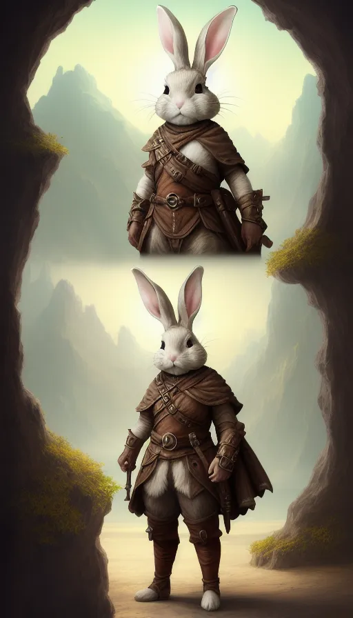 A jacked Rabbit - AI Photo Generator - starryai