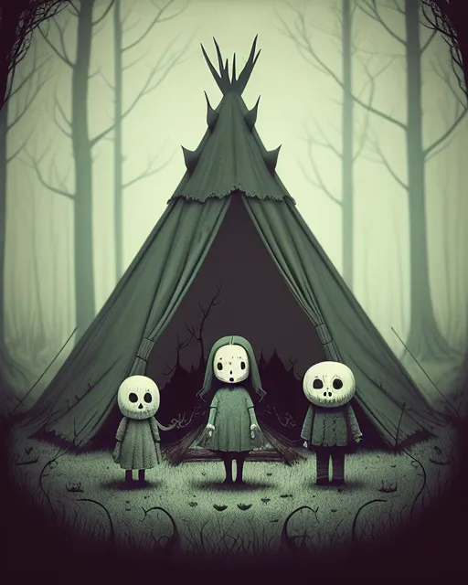 haunted forest cartoon