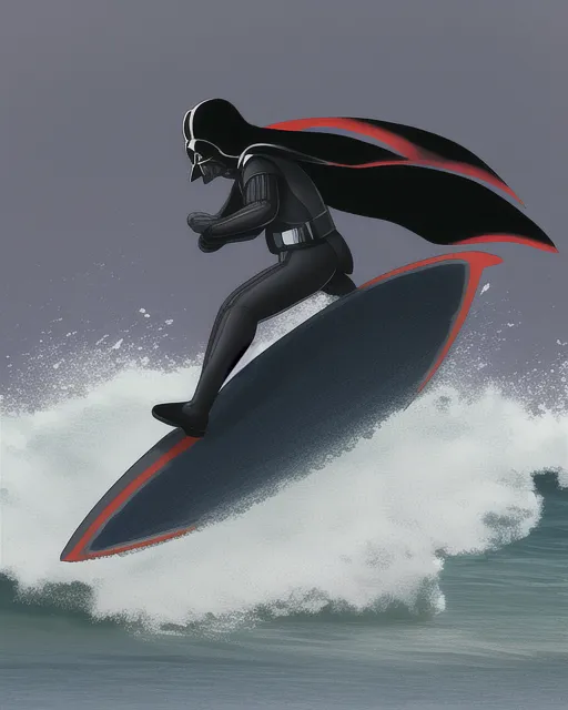 Darth Vader Surfing